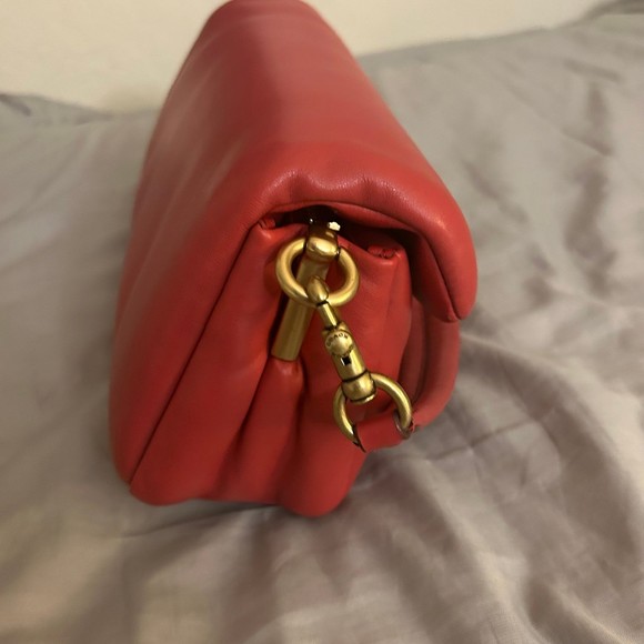 Coach Pillow Tabby Shoulder Bag 26, Red Apple, Leather, Small Purse, C Logo - Picture 9 of 13